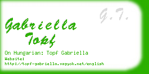 gabriella topf business card